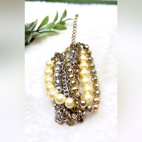 Premier Designs Gold Tone 6 Strand Bracelet - Picture 4 of 10